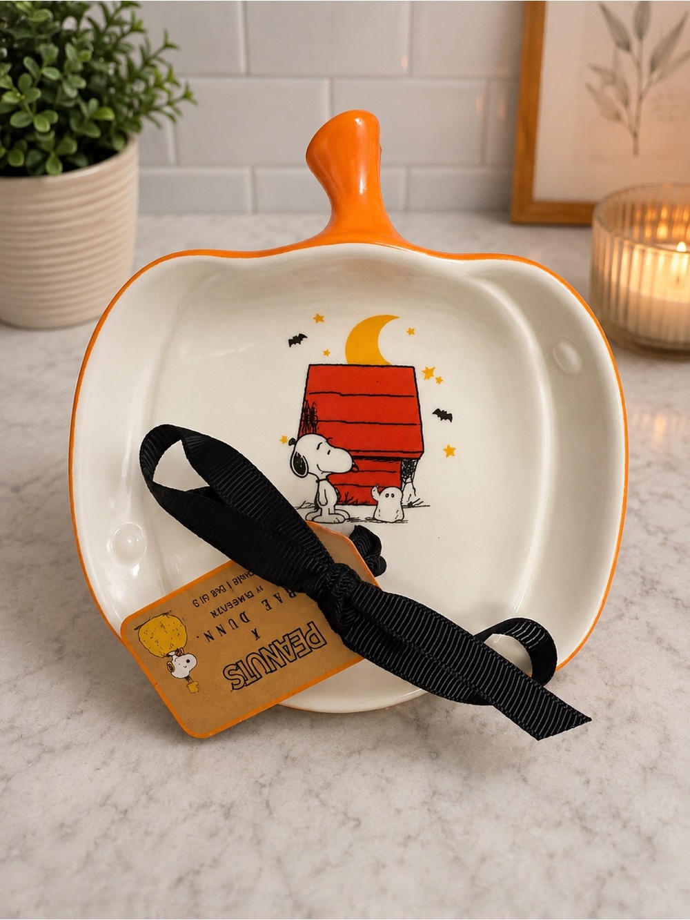 Rae Dunn Snoopy Ceramic Plates Set of 3